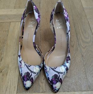 Purple Floral Pumps, Size 6.5